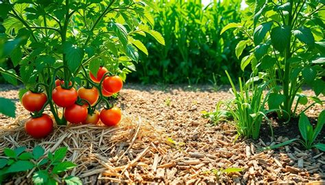 Schéma des bénéfices du paillage pour les tomates