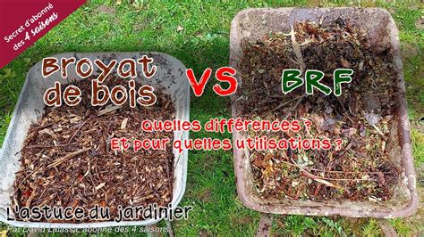 Comparaison visuelle entre BRF et broyat de bois ancien
