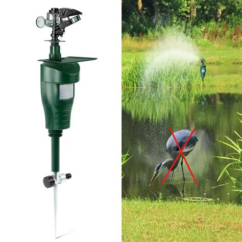 Effaroucheur à jet d'eau en action