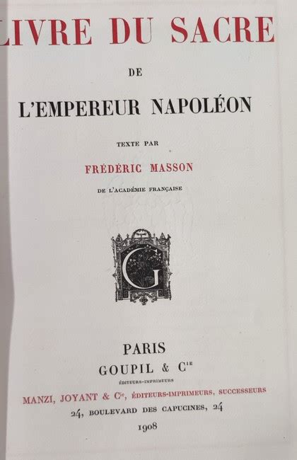 Illustration du Livre du Sacre de Napoléon