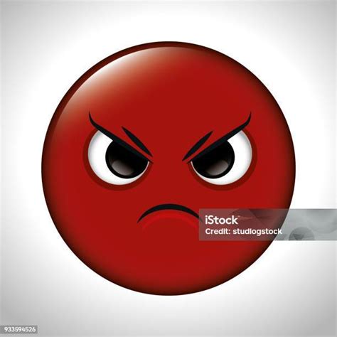 Illustration graphique de l'émoji visage rouge de colère et ses variantes