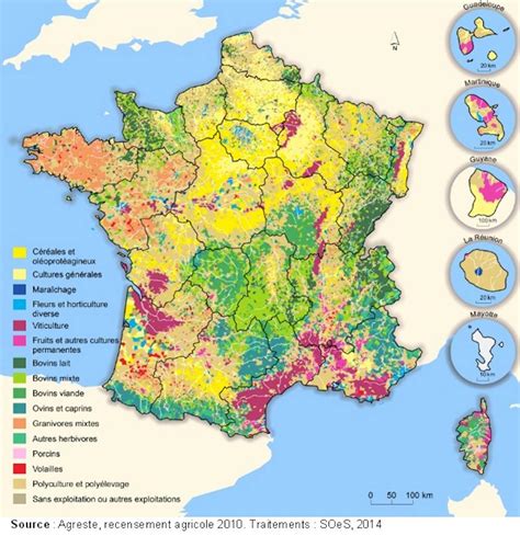 Carte des zones d'agriculture urbaine en Afrique