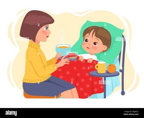 Enfant malade et sa mère