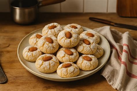 Biscuits aux amandes et framboises sur une table de fête