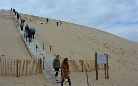 Escalier de la Dune du Pilat retiré en hiver