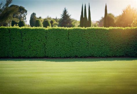Gros plan sur une haie taillée de manière géométrique et régulière