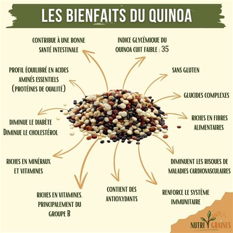 Infographie sur la composition nutritionnelle du quinoa