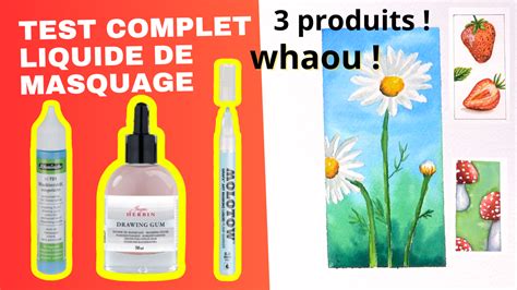 Utilisation de liquide de masquage en aquarelle