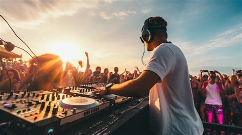 DJ mixant de la musique électro lors d'un mariage
