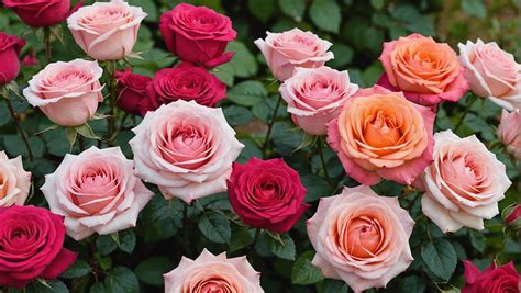 Différentes variétés de roses grimpantes