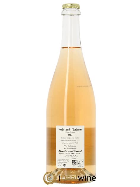 Bouteille de vin pétillant naturel