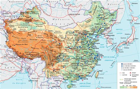 Carte de la Chine mettant en évidence les régions agricoles clés