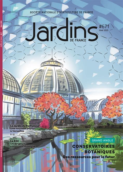 Couverture stylisée de la revue Jardins de France