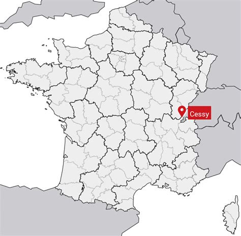Carte de la commune de Cessy