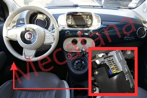Schéma de l'architecture moteur de la Fiat 500 Giardiniera