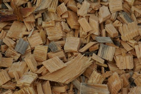 Plaquettes de bois utilisées comme combustible