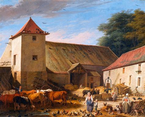 Vue extérieure de la ferme du 18ème siècle avec son architecture typique