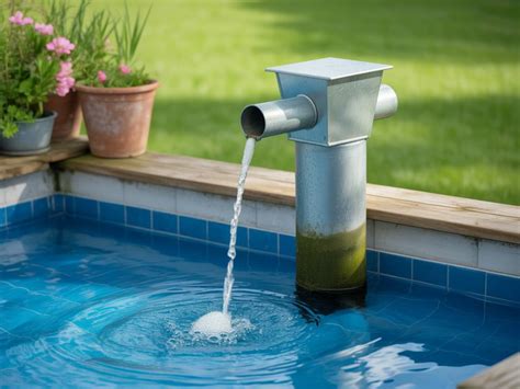 Jet d'eau dans un bassin pour l'aération