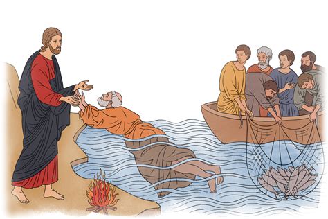 Jésus enseignant depuis une barque sur le lac de Tibériade