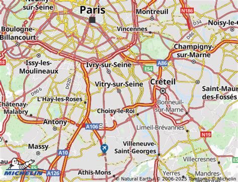 Carte de Vitry-sur-Seine et ses environs