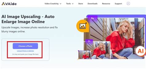 Interface d'AVAide Image Upscaler en ligne