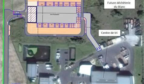 Vue aérienne d'une déchetterie