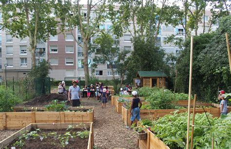 Vue panoramique d'un jardin partagé dans une zone rurale des Ardennes