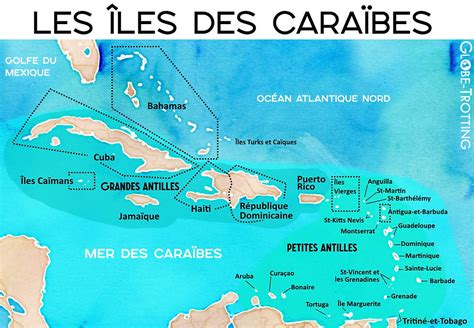 Carte des Caraïbes mettant en évidence la Barbade