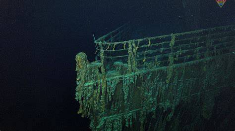Rusticle sur l'épave du Titanic