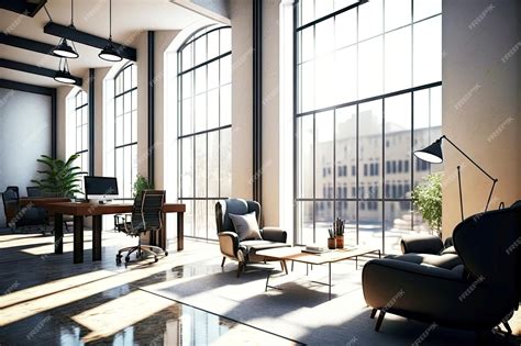 Intérieur d'un barbershop moderne avec des fauteuils confortables