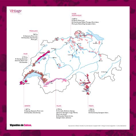 Carte des cépages résistants en Suisse