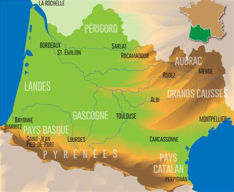 Carte du Sud-Ouest de la France avec les principales zones de production de semences