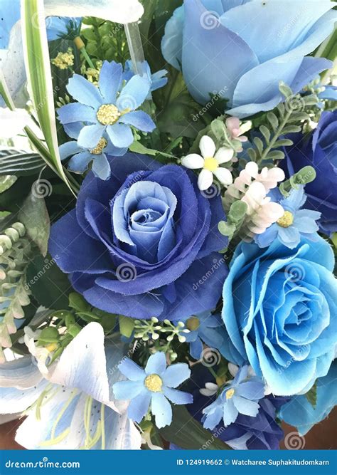 Bouquet de fleurs bleues