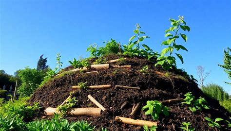 Illustration montrant l'enracinement profond des légumes dans une butte