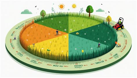 Infographie illustrant le calendrier de tonte saisonnier