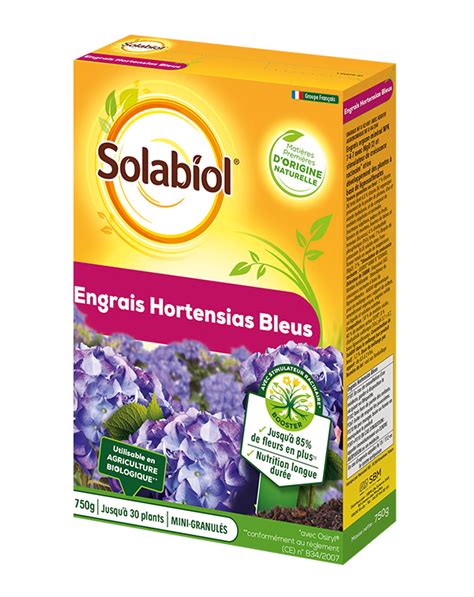 Exemple d'engrais pour hortensias bleus