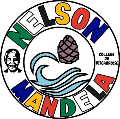 Logo du collège Nelson Mandela avec des éléments symbolisant le compostage et le développement durable