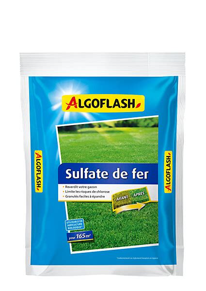 Sulfate de fer pour gazon et mousse