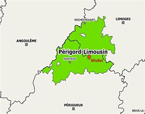Carte du Parc Naturel Régional Limousin-Périgord