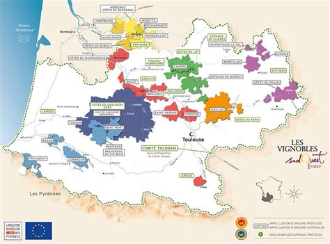 Carte du vignoble de Madiran et l'emplacement de Château Peyros