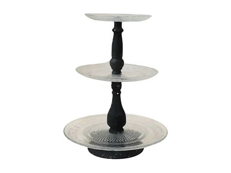 Fruitier de table à étages en verre et métal