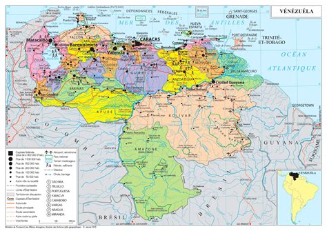 Carte du Venezuela