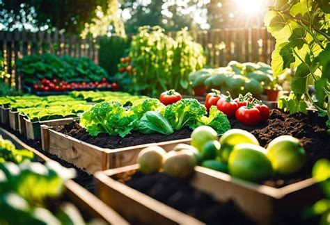 Jardin potager avec des brocolis et des indicateurs de santé du sol