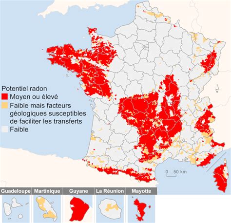 Carte de la répartition naturelle des séquoias