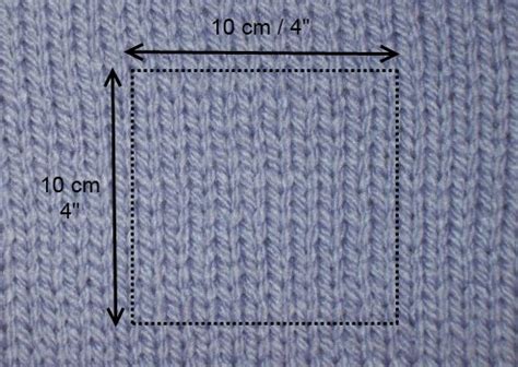 Instructions pour un échantillon de tricot