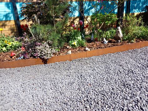 Schéma des différentes méthodes d'installation des bordures en acier Corten