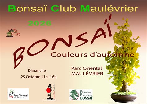 Agenda annuel du Bonsaï Club Maulévrier