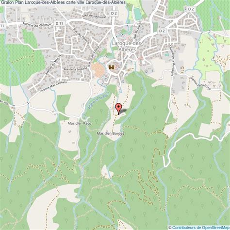 Carte des Albères avec localisation de Laroque-des-Albères