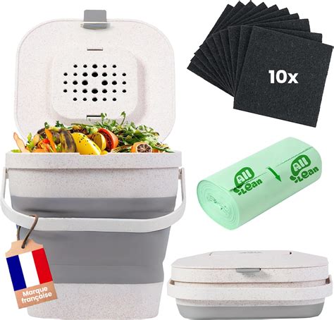 Composteur de cuisine avec filtre à charbon