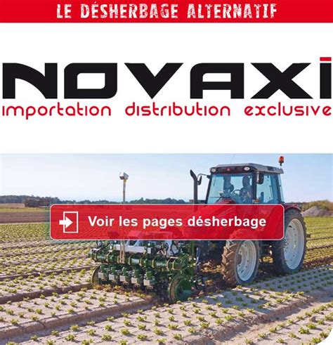 Logo Novaxi et représentation de machines agricoles